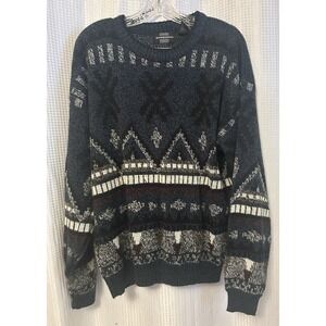 VTG 80s/90s Expressions Men's Sweater Geometric Size M